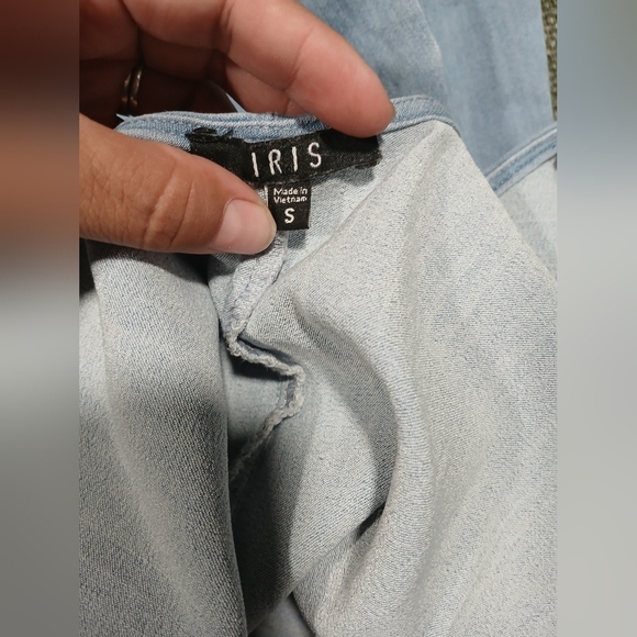 Iris Light Blue Denim Mini Dress - Picture 5 of 5